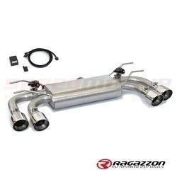 Fiat 124 Spider Ragazzon Valved Axle Back Quad 102 MM Tips